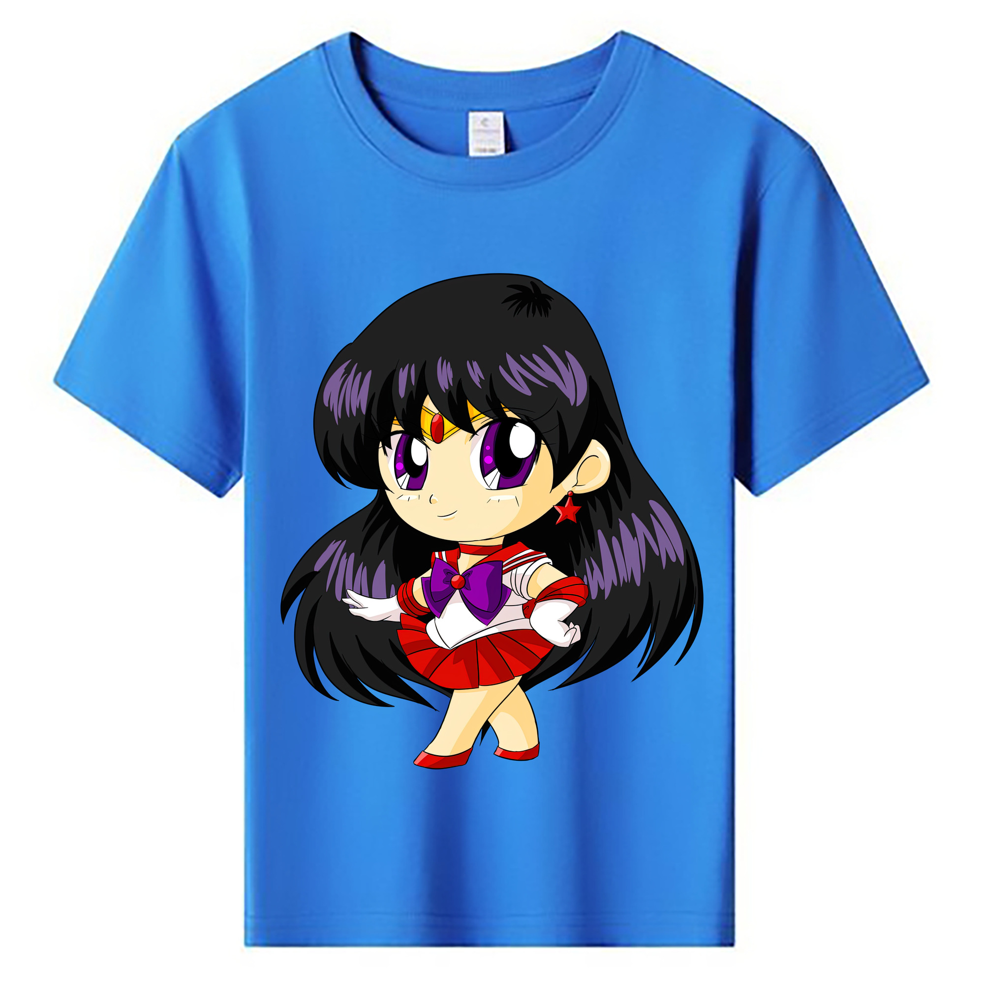（画像用） 美少女戦士セーラームーン 火野レイ ひの レイ Sailor Moon Hino Rei （セーラーマーズ,Sailor Mars） 綿100％キッズTシャツ（フロントプリント）